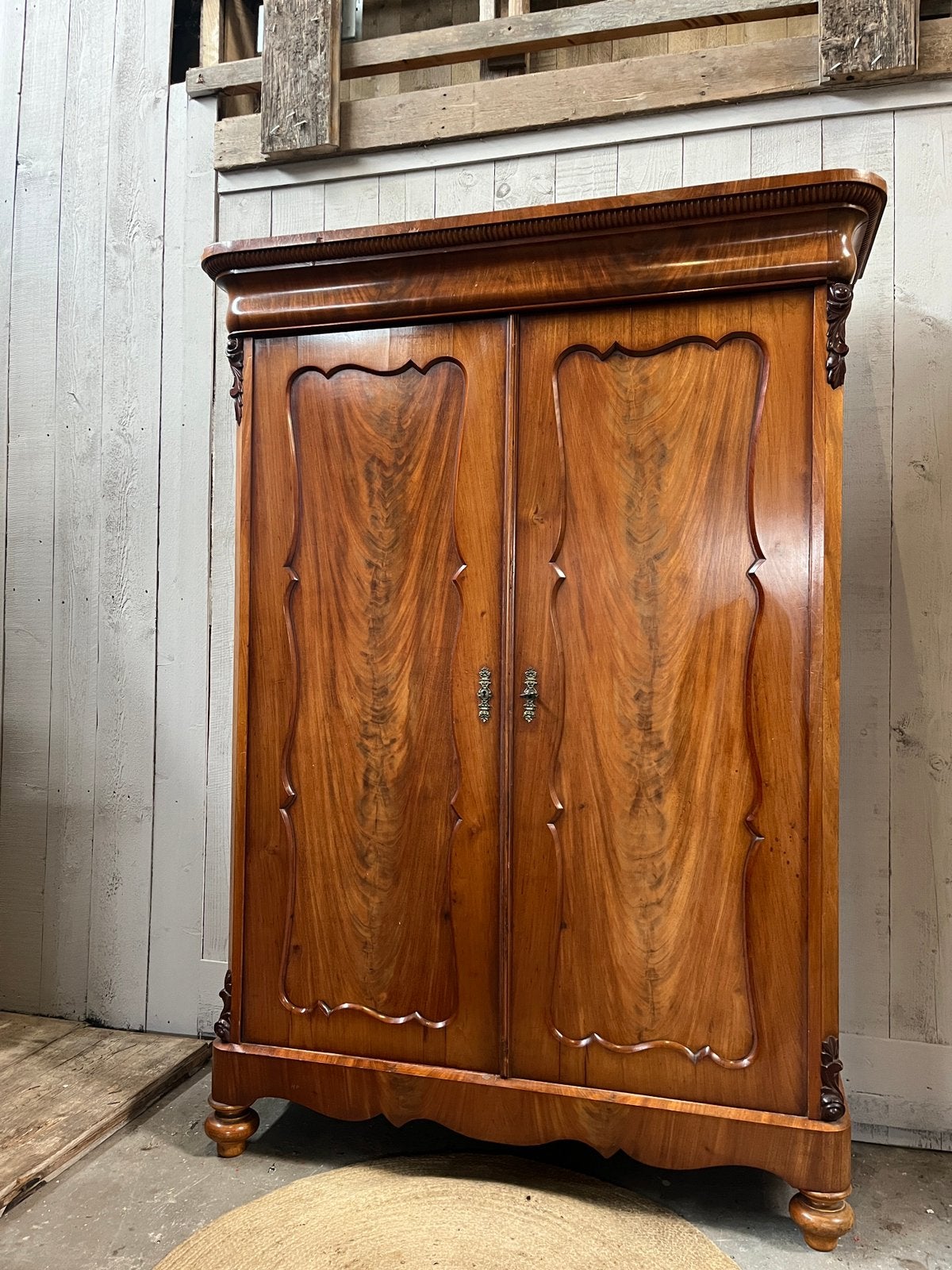 Mahonie Biedermeier linnenkast, Huis en Inrichting, Kasten | Kledingkasten, Ophalen