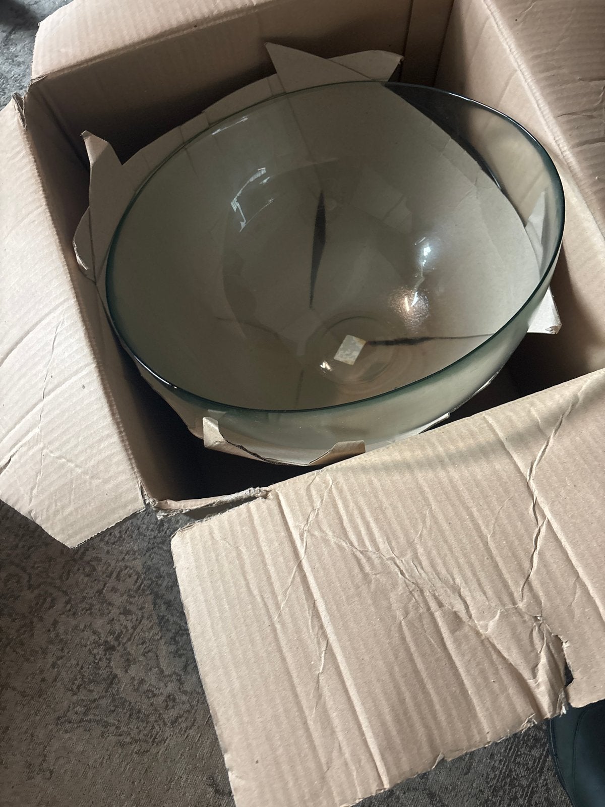2x Glazen schalen Ø 45 cm, Ophalen, Schaal, Rond, Nieuw