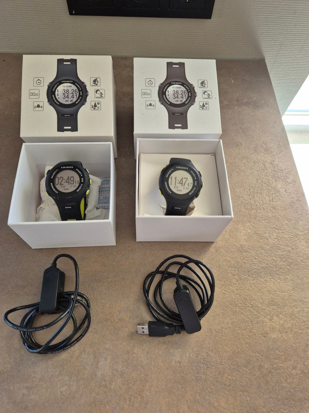 2x Locosys gw 60  GPS Sportshorloge, GPS, Gebruikt, Zwart, Ophalen of Verzenden