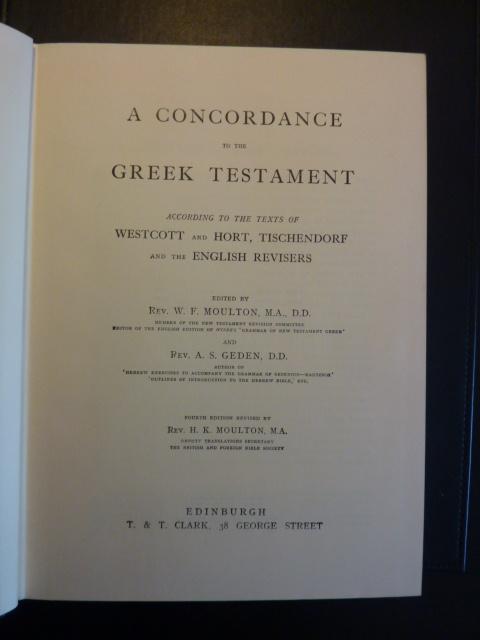 Moulton - A concordance to the Greek Testament, Boeken, Verzenden, Zo goed als nieuw