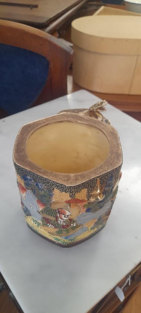 Satsuma ca. 1920  koekjespot., Antiek en Kunst, Antiek | Keramiek en Aardewerk, Ophalen of Verzenden