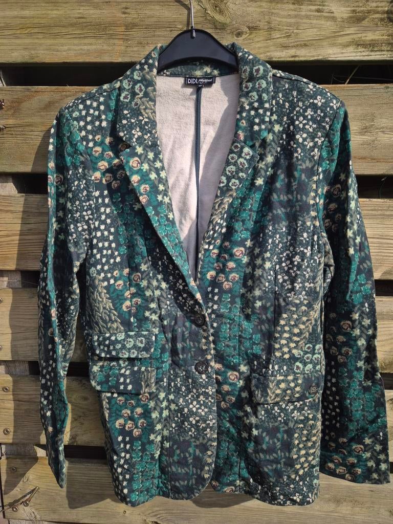 DIDI Jasje Groen met Bloemenprint Maat XL, Maat 46/48 (XL) of groter, DIDI, Ophalen of Verzenden, Jasje