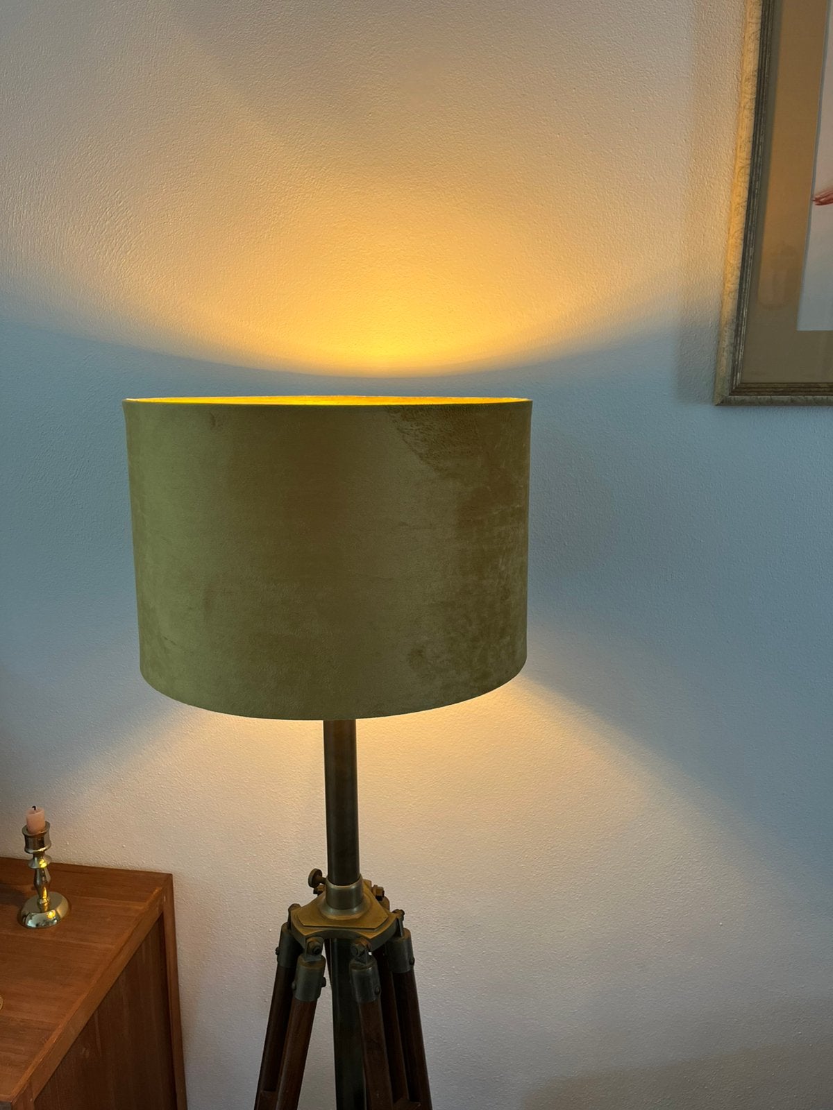 Velours lampenkap 23cm bij 35cm, Huis en Inrichting, Lampen | Vloerlampen, Ophalen, Zo goed als nieuw, Minder dan 100 cm