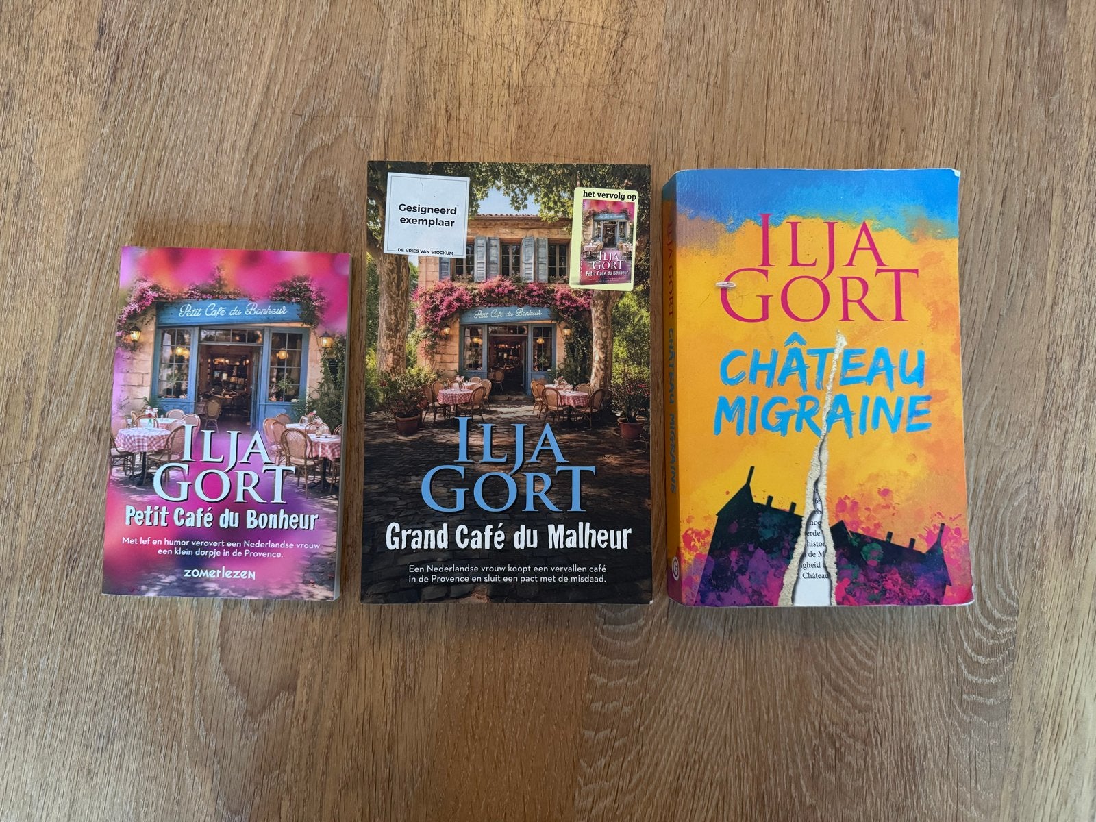 Ilja Gort Boeken: Petit Café, Grand Café, Château Migraine, Ophalen of Verzenden, Gelezen, Nederland