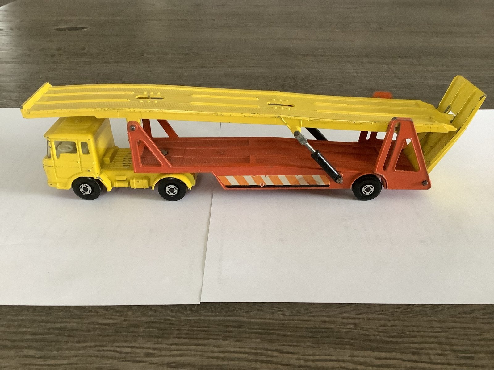 Matchbox Super Kings K-11 DAF Car Transporter 1970/1971, Ophalen of Verzenden, Gebruikt
