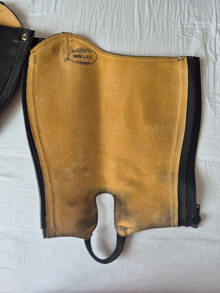 Korte leren chaps, Dieren en Toebehoren, Ritssluiting, Dressuur, Dames, Nieuw