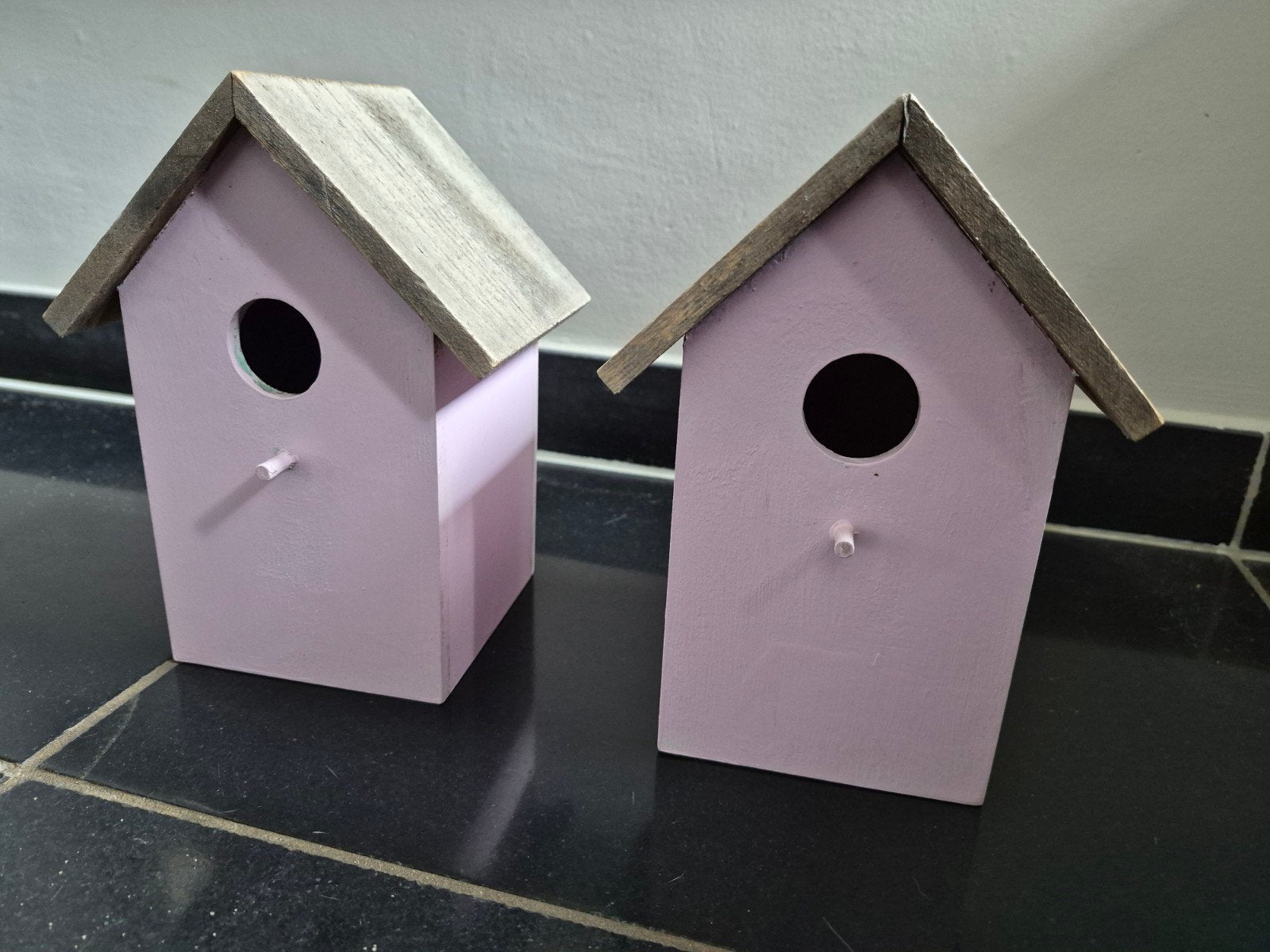 Vogelhuisjes decoratie rose, Ophalen of Verzenden, Zo goed als nieuw