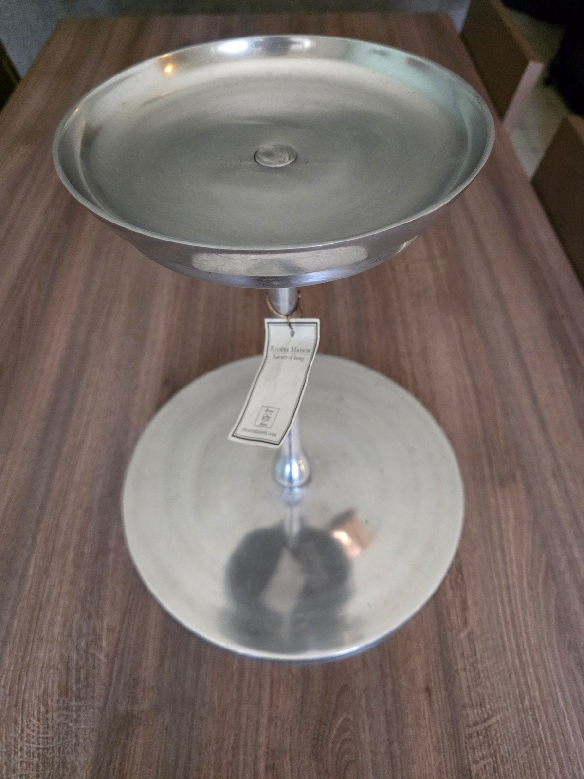 Riviera Maison Etagere / Fruitschaal - Aluminium, Ophalen of Verzenden, Metaal, Zilver, Landelijk