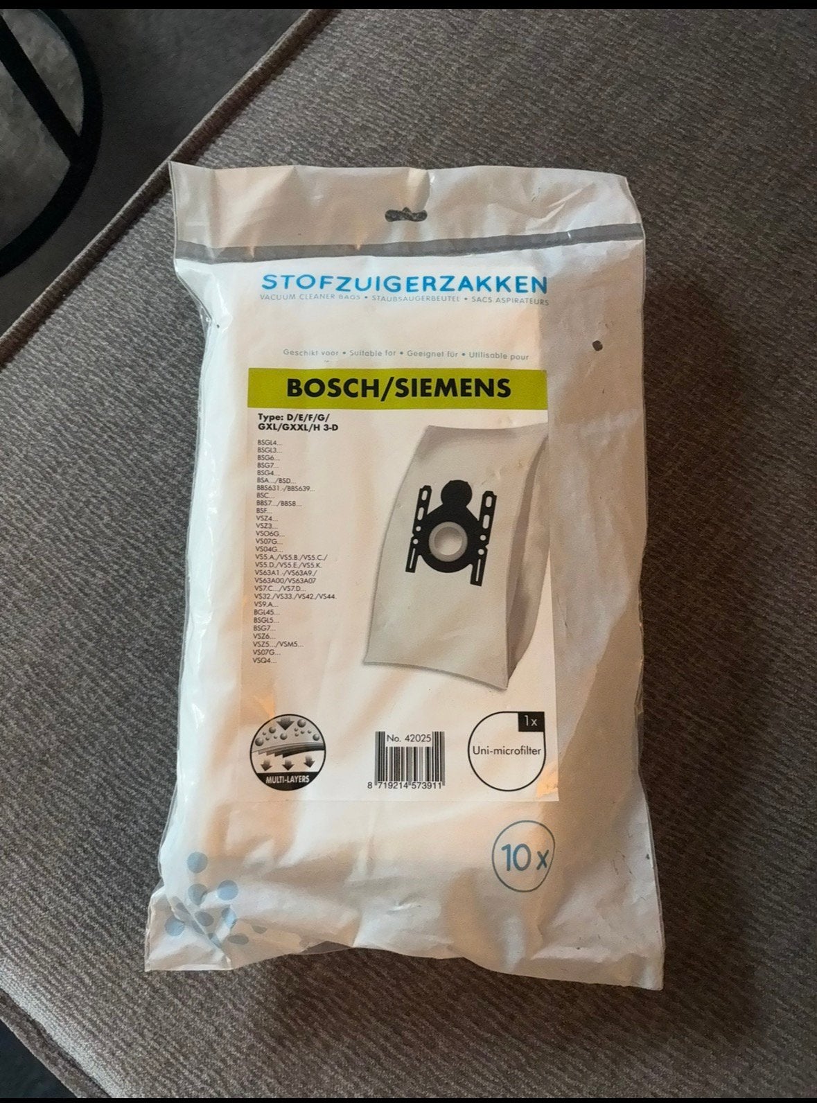 Nieuwe stofzuigerzakken(gekocht bij onderdelenhuis), Ophalen of Verzenden, Nieuw, Overige typen, Siemens