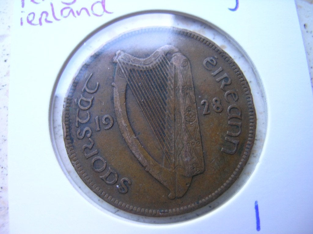 Penny 1928 Ierland (nr 1), Ophalen of Verzenden, Overige landen, Losse munt