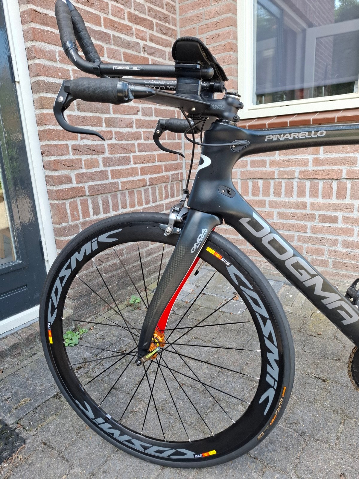 Pinarello Dogma F8 Triatlon Replica maat 58 Ultegra groep., 28 inch, Carbon, 10 tot 15 versnellingen, Velgrem