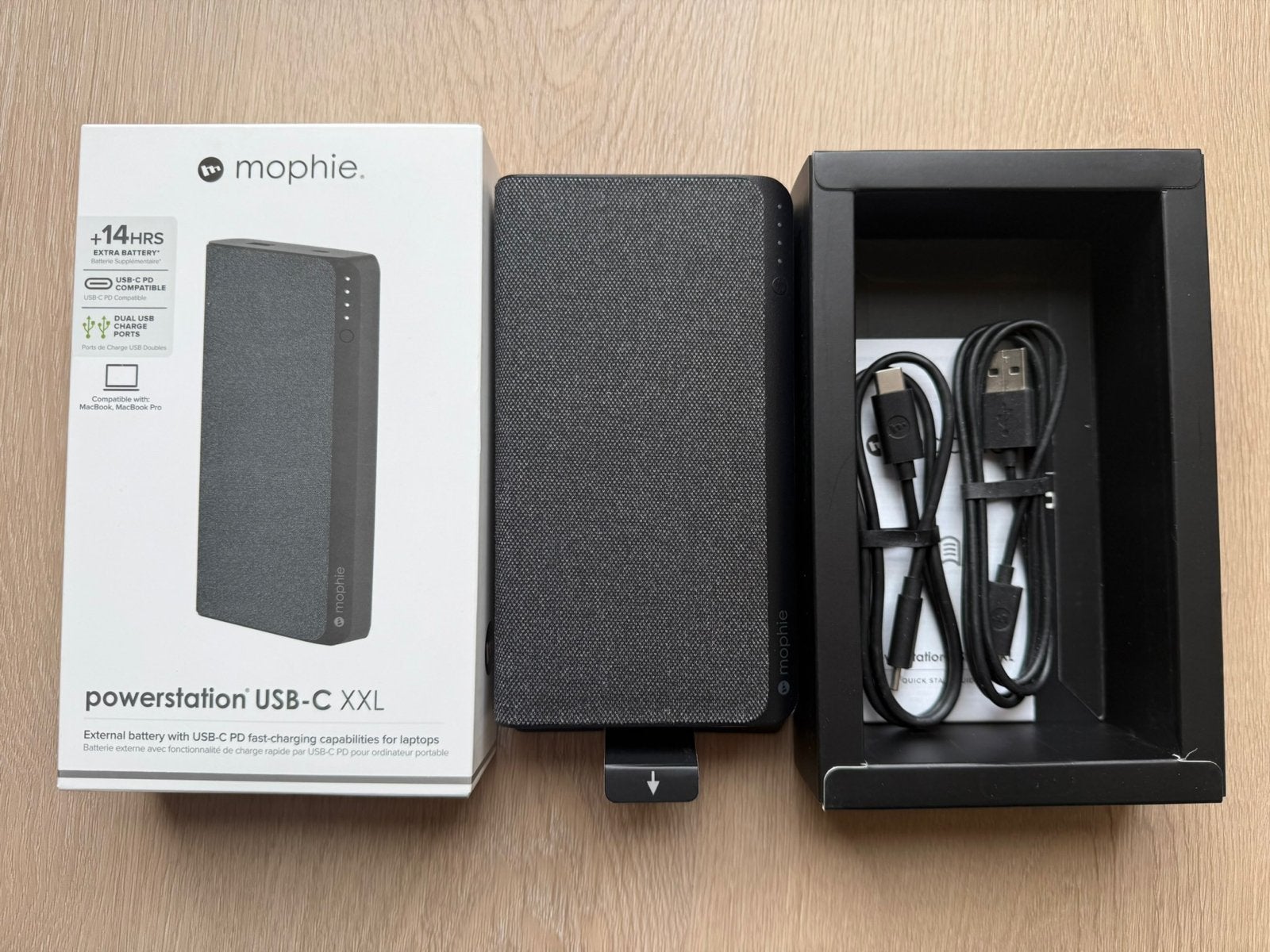 Mophie powerstation USB-C XXL - Krachtige Powerbank, Telecommunicatie, Powerbanks, Ophalen of Verzenden, Zo goed als nieuw