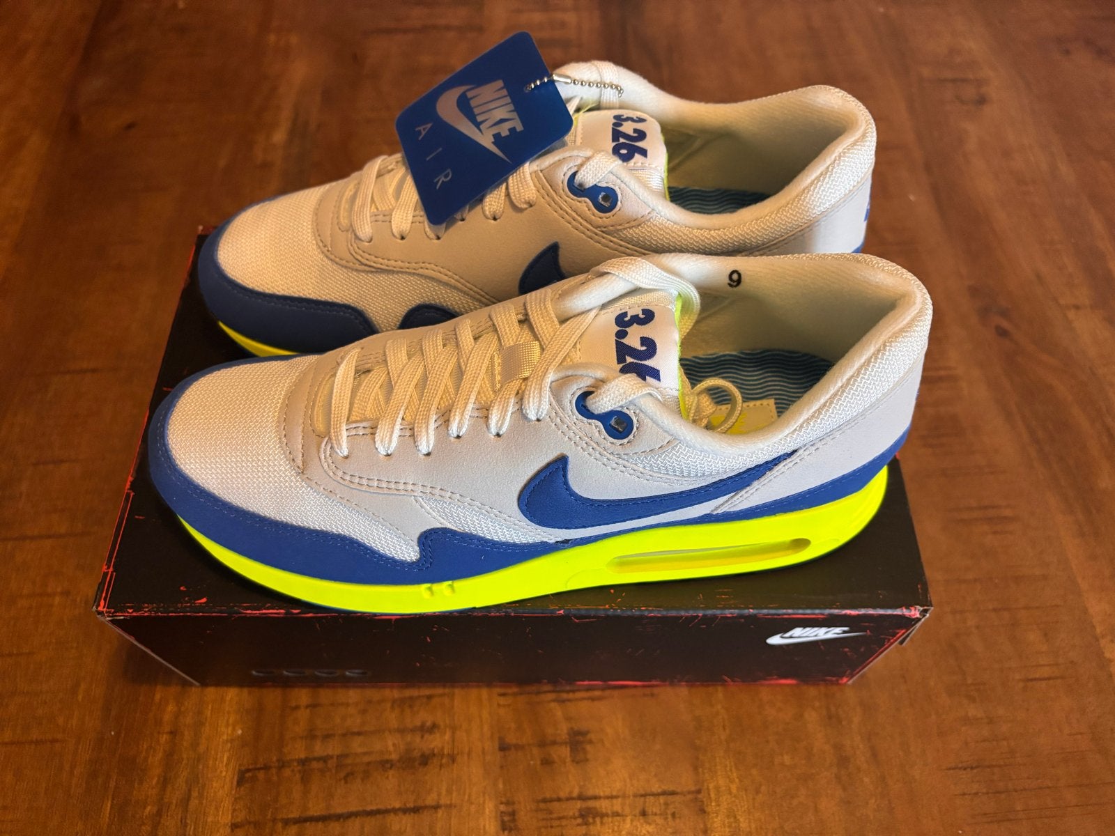 Nike Air Max 1 '86 OG Royal Blue/Volt  9/42,5, Ophalen of Verzenden, Nieuw, Blauw, Sneakers of Gympen