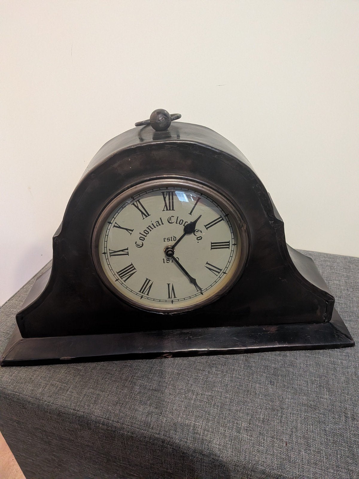 Metalen tafel klok, Ophalen of Verzenden, Gebruikt, Digitaal, Wandklok