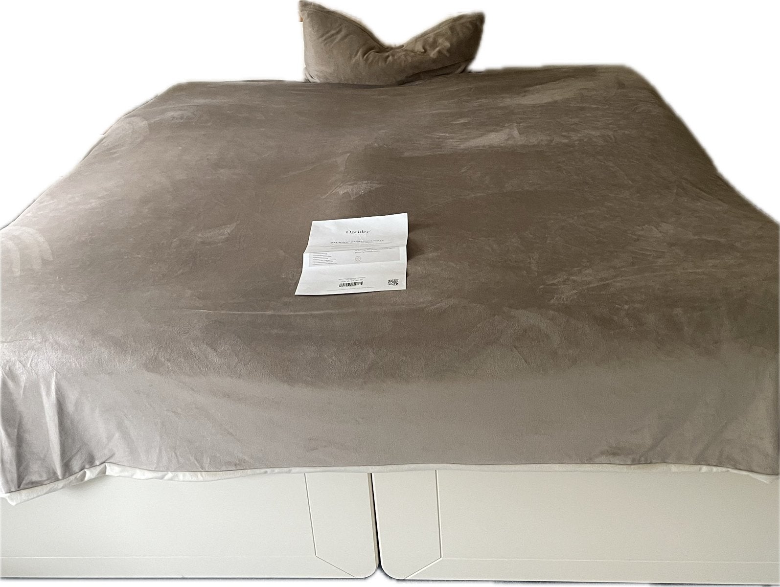 Optidee dekbedovertrek, Huis en Inrichting, Ophalen, Beige, Dekbedovertrek, Tweepersoons