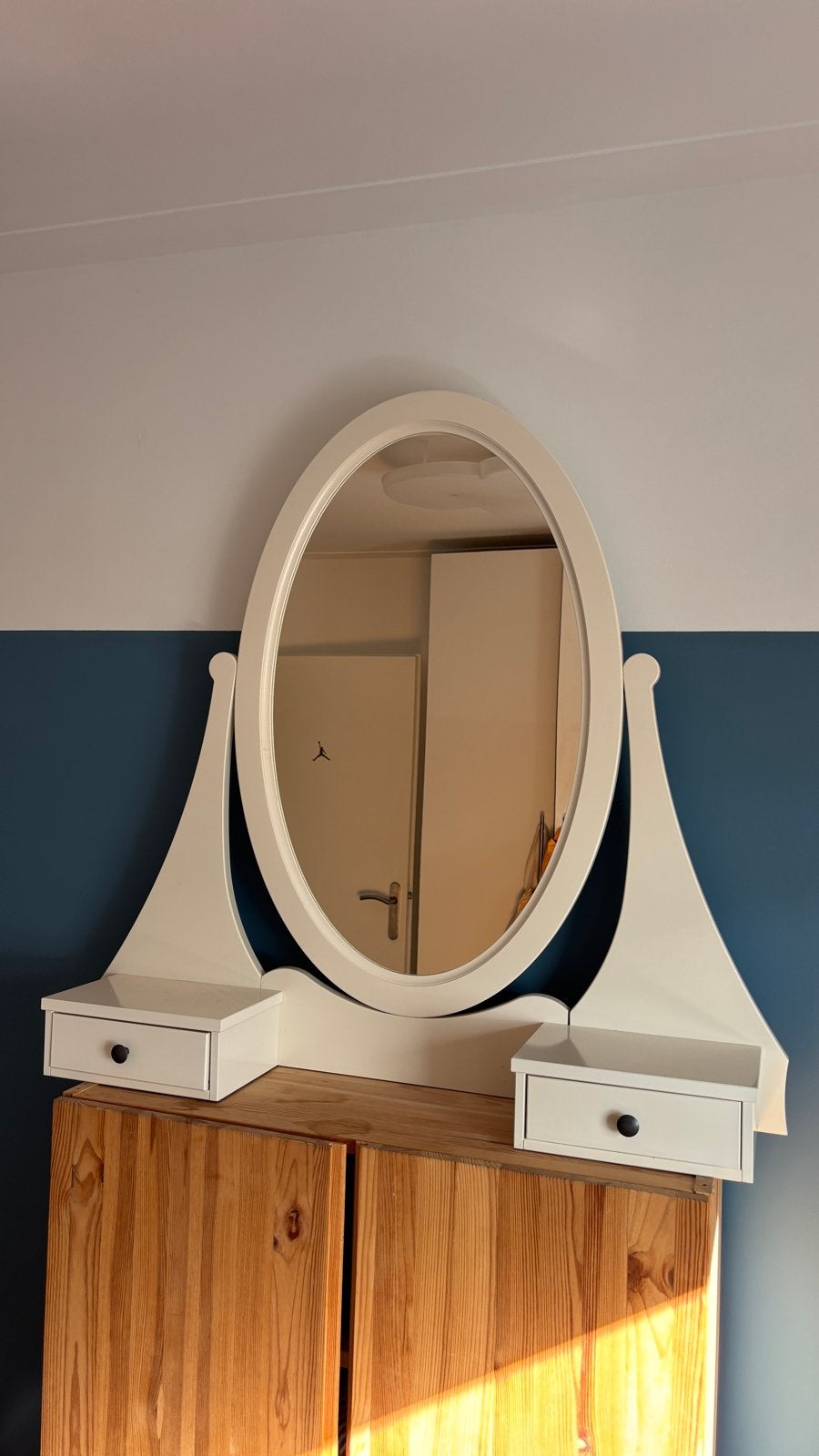 IKEA Hemnes Spiegel met lades, Ophalen, 100 tot 150 cm, Zo goed als nieuw, 75 tot 100 cm