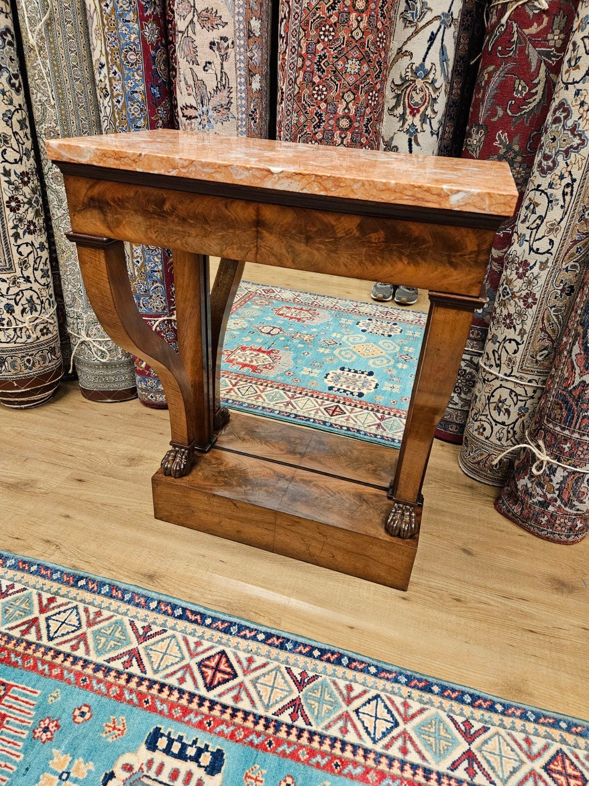 Antieke mahonie biedermeier trumeau uit ca 1840, Ophalen