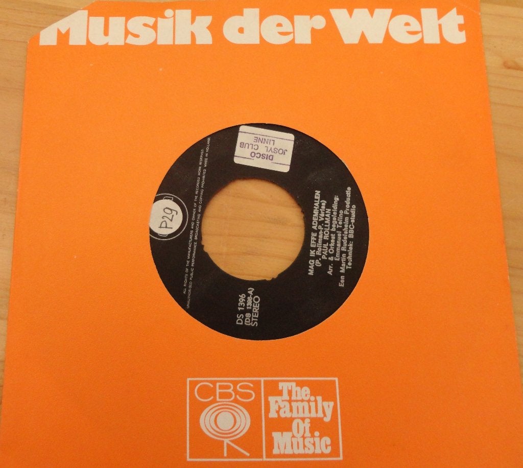 Paul Rollman > Mag ik effe adem halen, Ophalen of Verzenden, Gebruikt, 7 inch, Nederlandstalig
