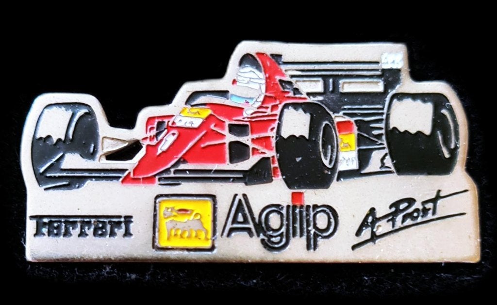 Ferrari Agip pin A.Prost, Verzamelen, Ophalen of Verzenden, Nieuw, Transport, Speldje of Pin
