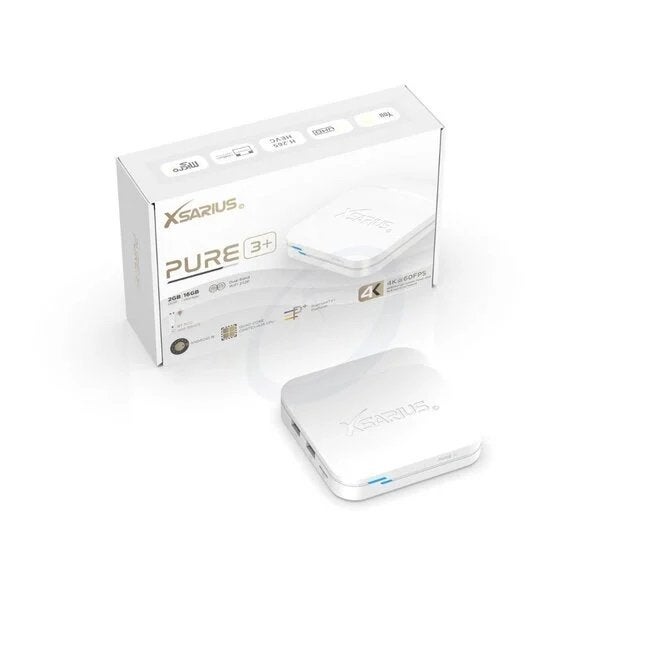 Xsarius Pure 3+ Streaming Box 4K UHD - Wit, Xsarius, Nieuw, Ophalen of Verzenden, Zonder harde schijf