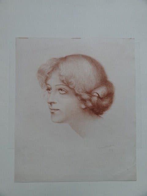 Theodorus (Theo) Henricus Antonius Adolf Molkenboer1871-1920, Gesigneerd, Verzenden, Portret en Figuren, Lithografie