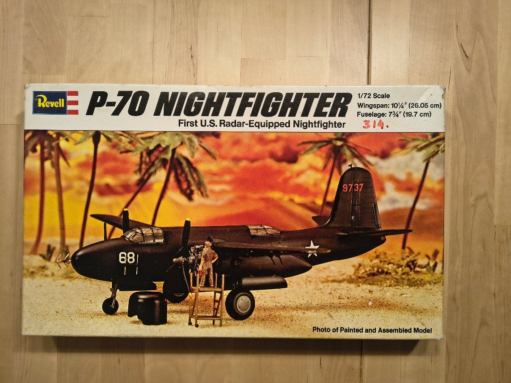 Vintage Revell P-70 Night Fighter Modelbouw, 1:72 tot 1:144, Revell, Ophalen of Verzenden, Zo goed als nieuw
