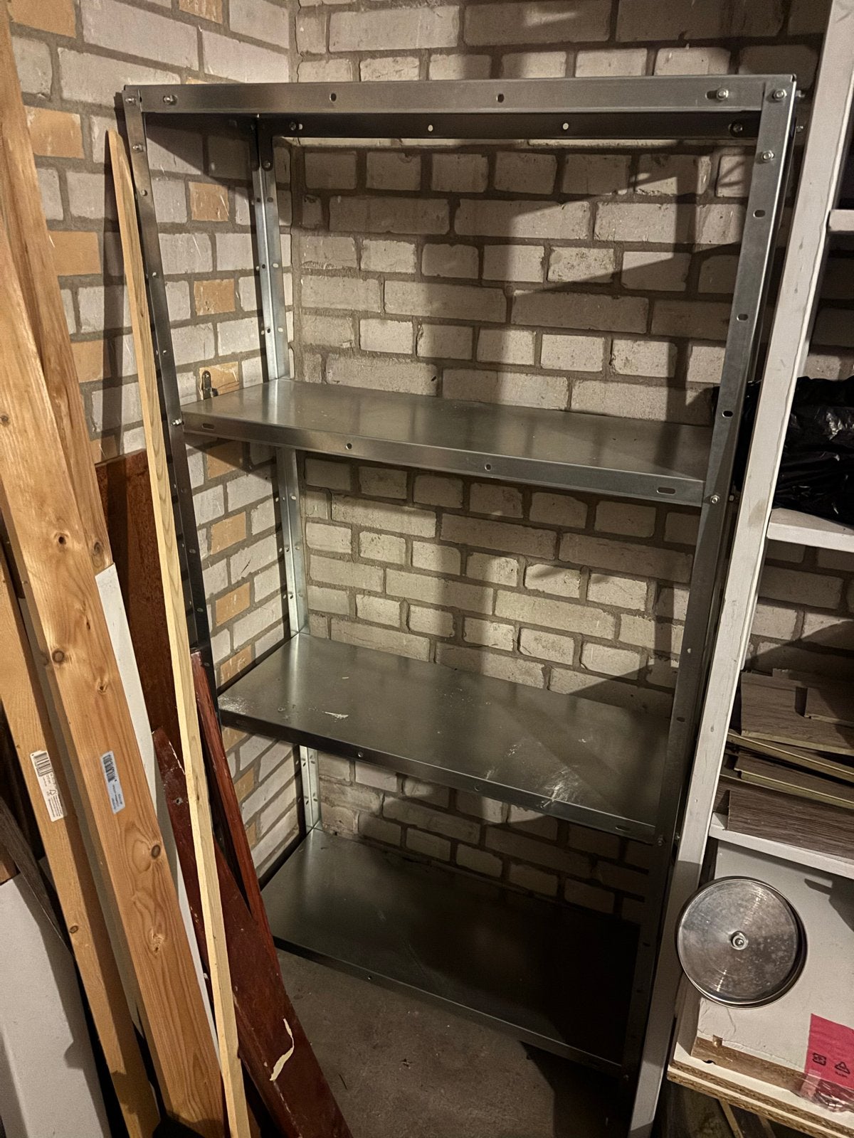 Metalen opbergrek met 3 planken - stellingkast, Ophalen, Gebruikt