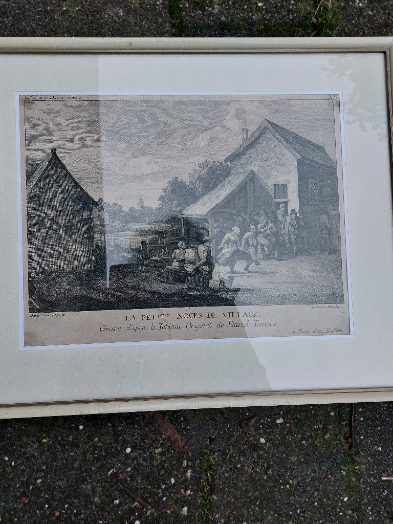 Gravure La petite noces de villages Wincklers, Ophalen of Verzenden, Dagelijks leven, Gravure, 1700 - 1799