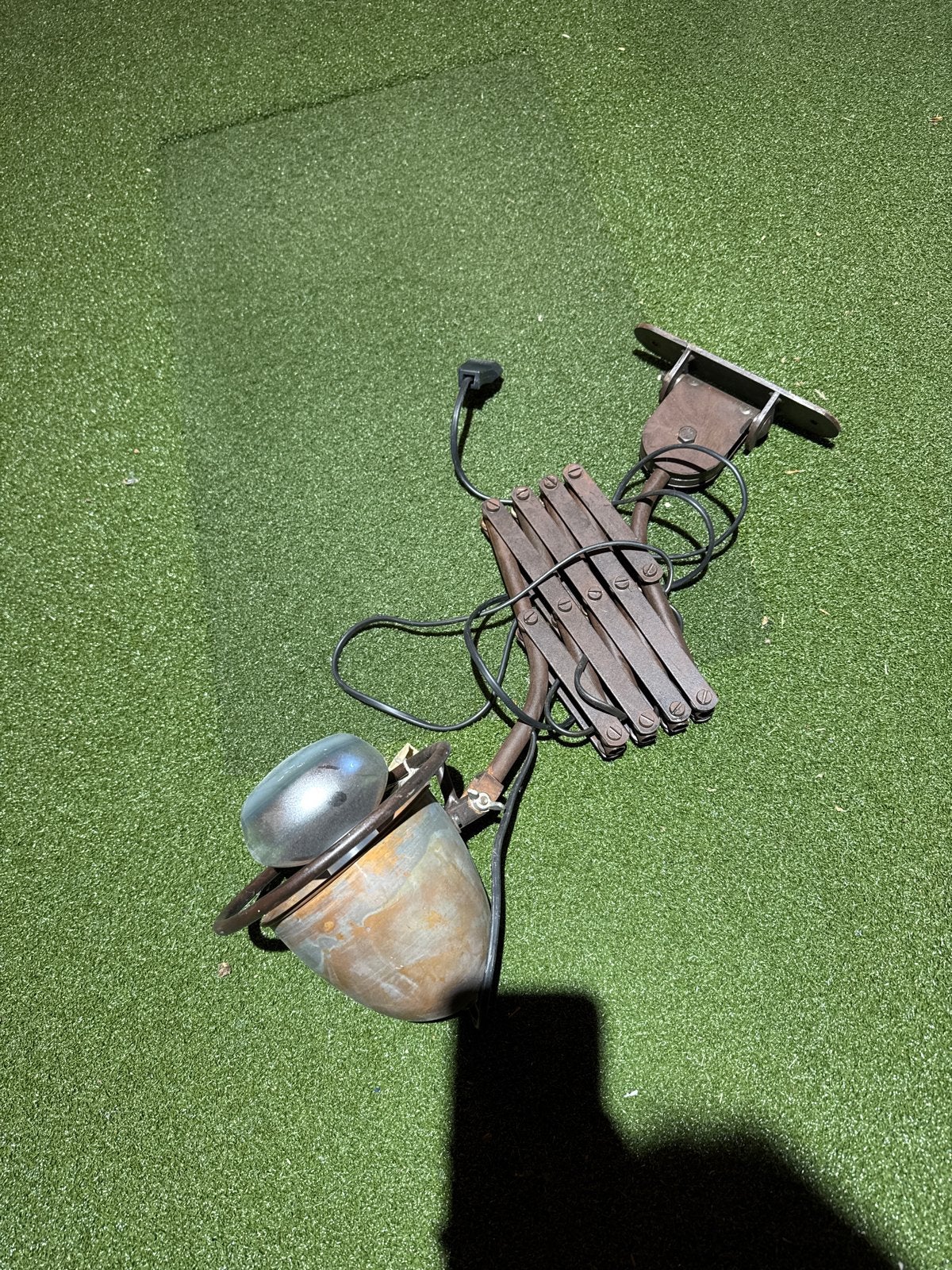 Vintage Koperen Wandlamp met Trekkoord, Ophalen of Verzenden