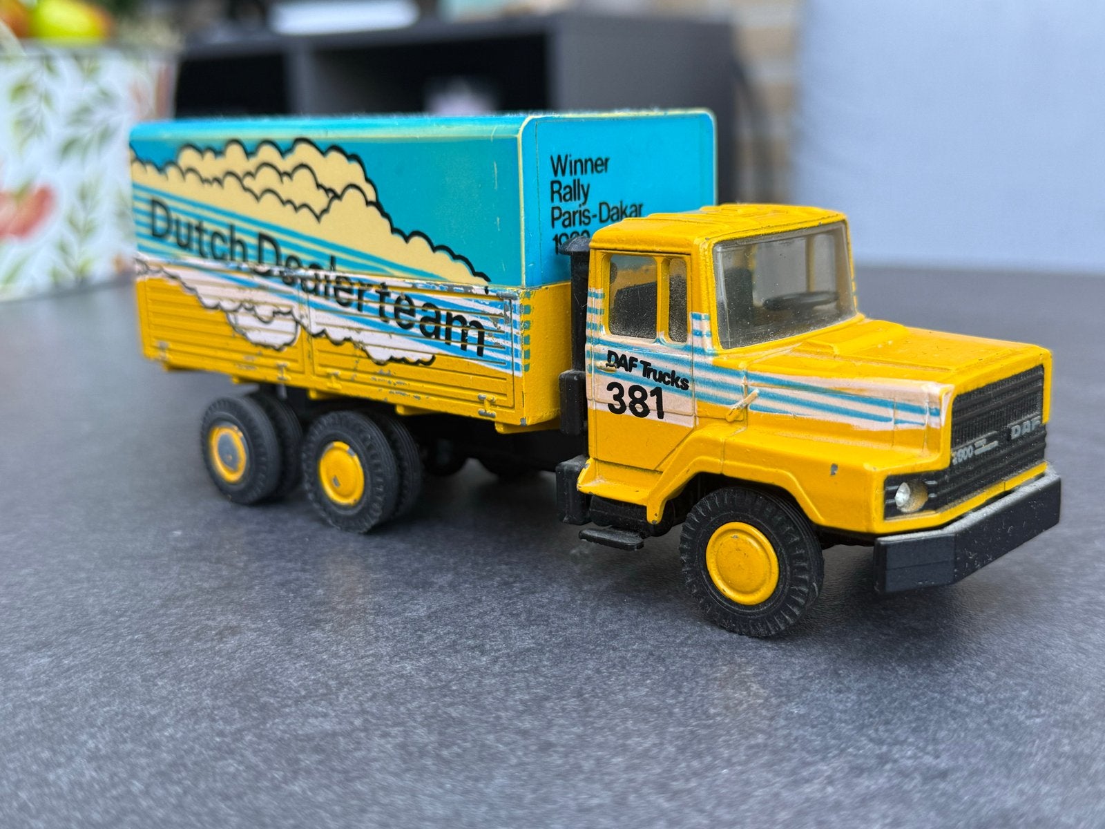Lion Car DAF Trucks Rally Parijs-Dakar 1982 Modelauto, Ophalen of Verzenden, Gebruikt
