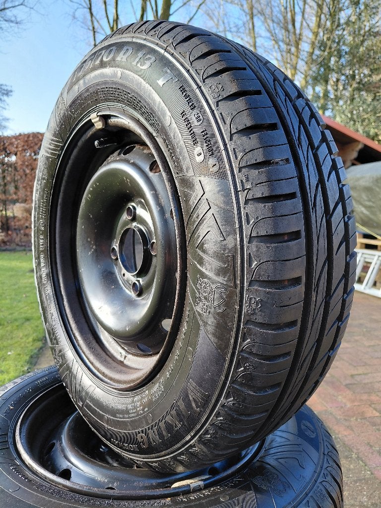 4 Zomerbanden op 4x108 13 inch velg Citroen AX, Saxo, ZX 6mm, Auto-onderdelen, Banden en Velgen, Band(en), Zomerbanden, 13 inch