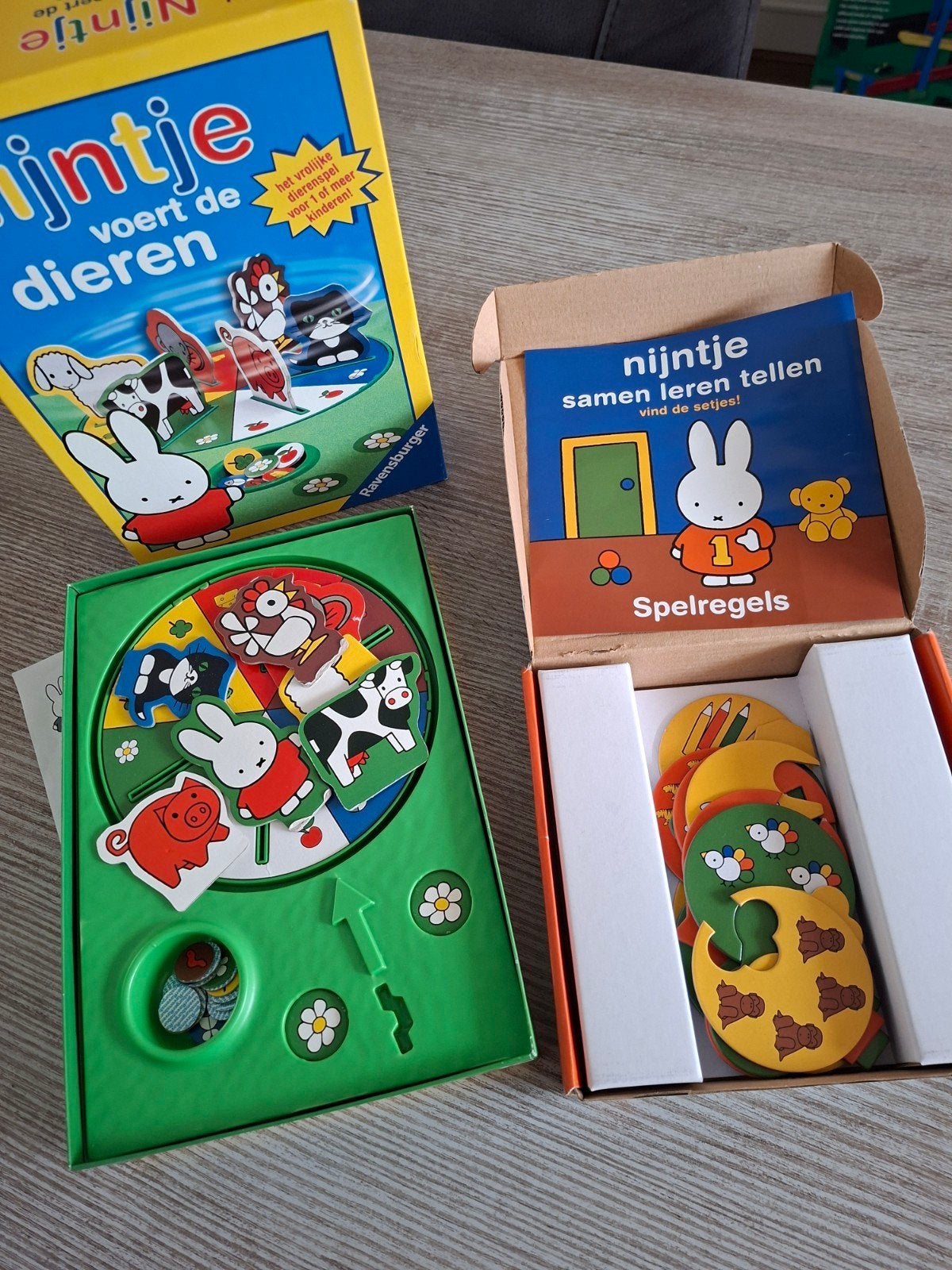 Nijntje Voert de Dieren & Samen Leren Tellen Spellen, Een of twee spelers, Ophalen of Verzenden, Zo goed als nieuw, Ravensburger