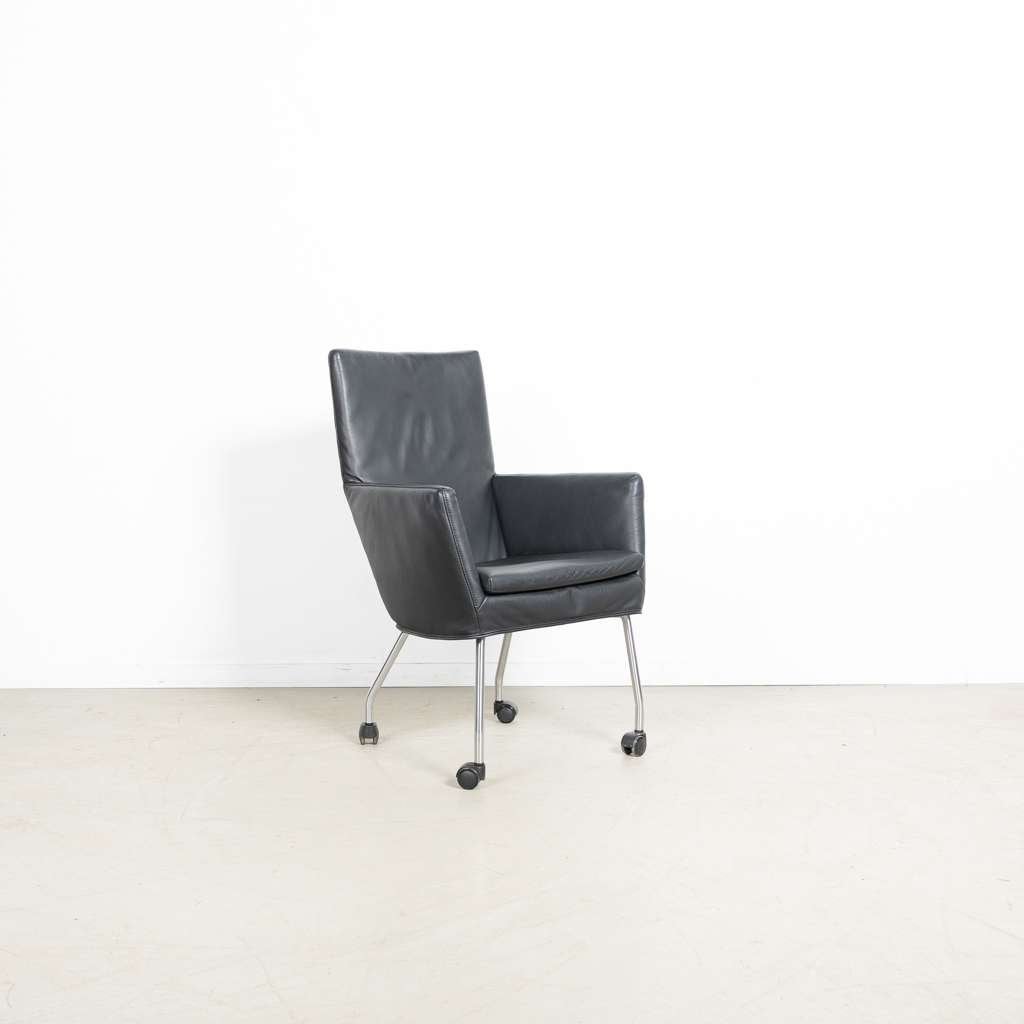 4x Label Donna Rock Stoel Zwart Leer - Chroom, Huis en Inrichting, Stoelen, Niet ingevuld, Zwart, Niet ingevuld, Zo goed als nieuw