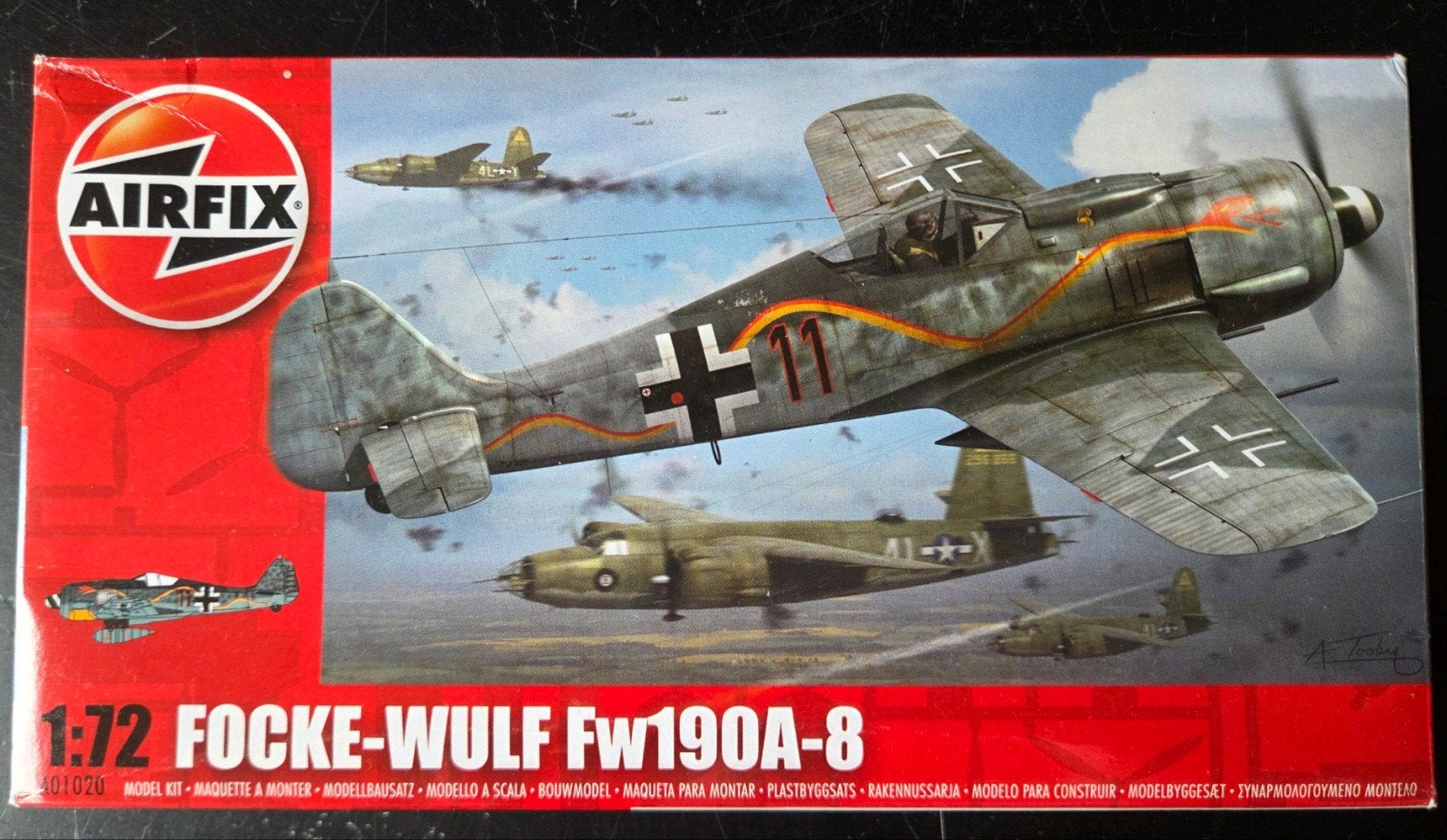 Airfix Focke-Wulf Fw190A-8 1:72, Overige merken, 1:72 tot 1:144, Ophalen of Verzenden, Zo goed als nieuw