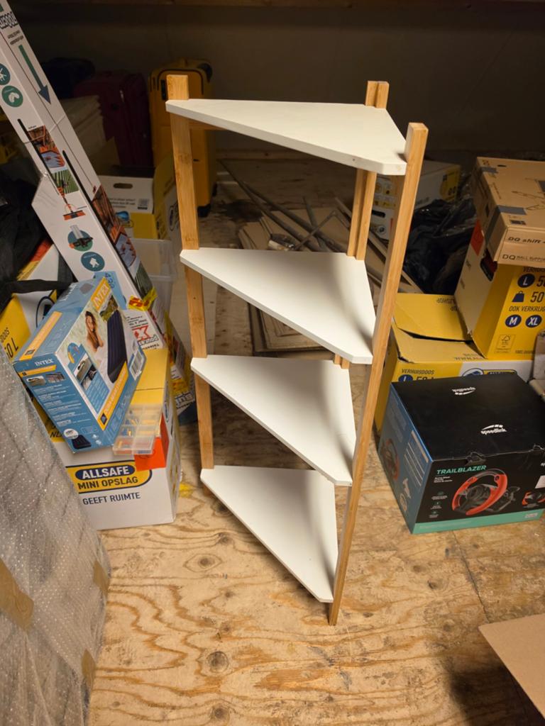Hoektafeltje / Boekenkastje - 100 cm hoog, Ophalen, Gebruikt