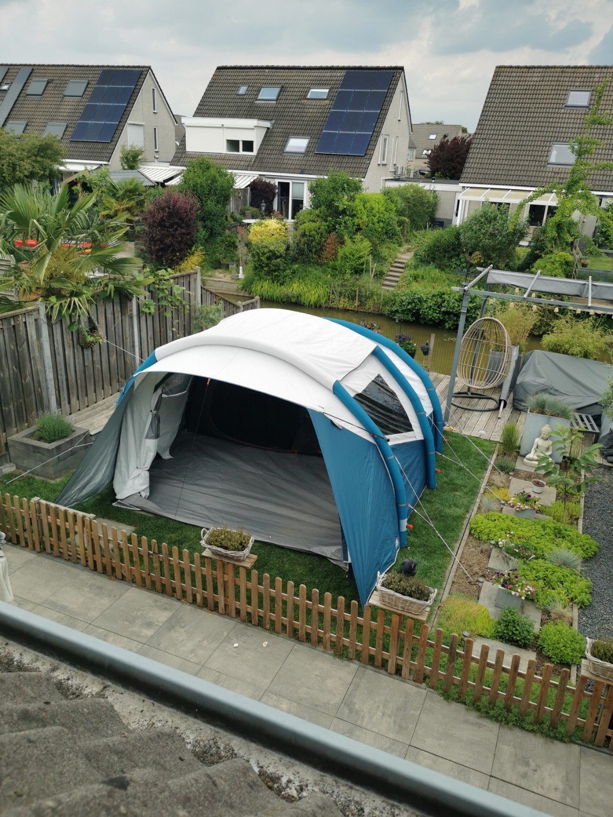 Mooie bijna niet gebruikte 5 persoons tent van quechua 5.2, Caravans en Kamperen, Ophalen, Gebruikt