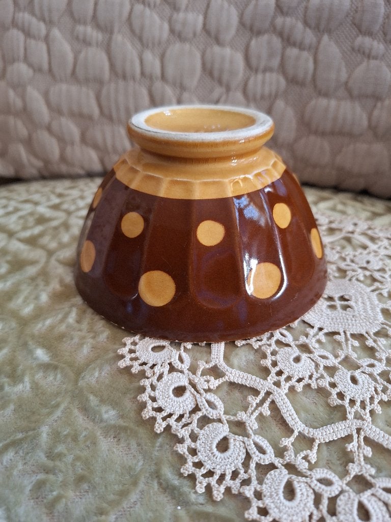 Franse Polkadot Spoelkom van Sarrequmines ** Mimosa **, Ophalen of Verzenden