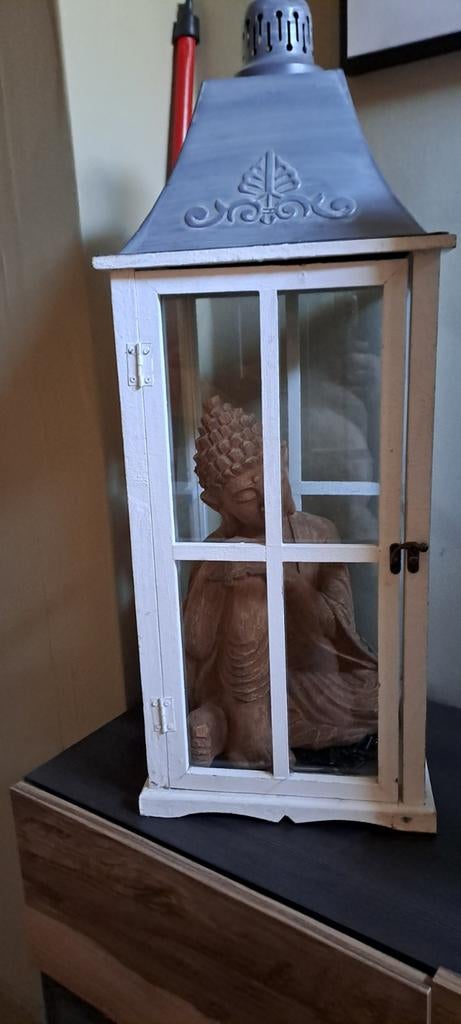 Decoratieve lantaarn met Boeddha beeld, Ophalen, Gebruikt