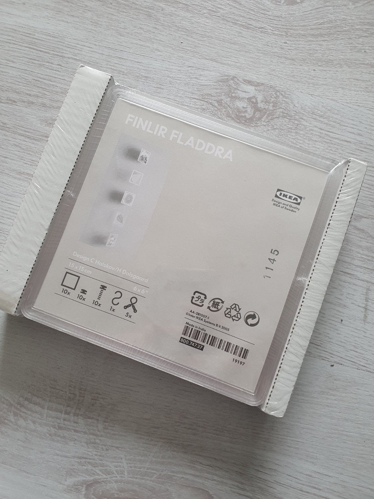 IKEA FINLIR FLADDRA Fotolijst 15x15 cm, Kunststof, Nieuw, Ophalen of Verzenden, Fotolijst