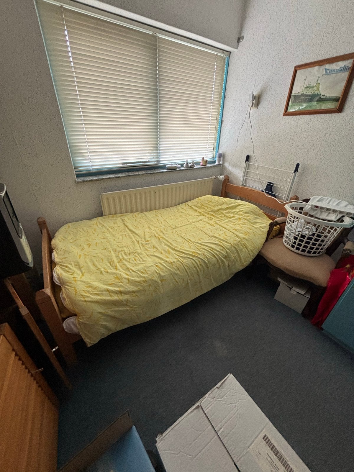 Bed met matras, Huis en Inrichting, Slaapkamer | Bedden, Ophalen, Gebruikt, 90 cm, Eenpersoons