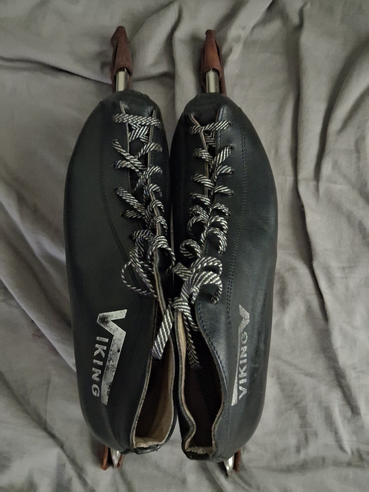 Viking Noren schaatsen, leer, maat 45, Ophalen, Zo goed als nieuw, Noren, Viking