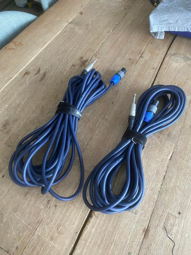 2x Speakon naar Jack Speakerkabels - 6 Meter, Muziek en Instrumenten, Kabels en Stekkers, Zo goed als nieuw, Ophalen of Verzenden