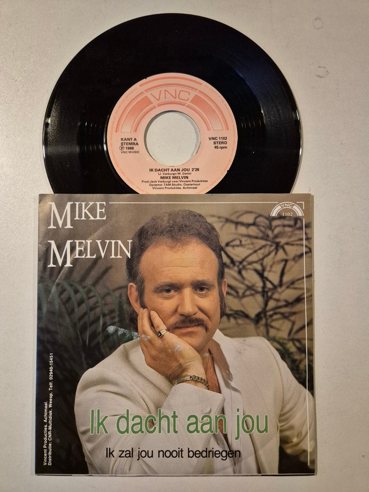 Mike Melvin-Ik dacht aan jou, Cd's en Dvd's, Ophalen of Verzenden, Zo goed als nieuw, 7 inch, Levenslied of Smartlap