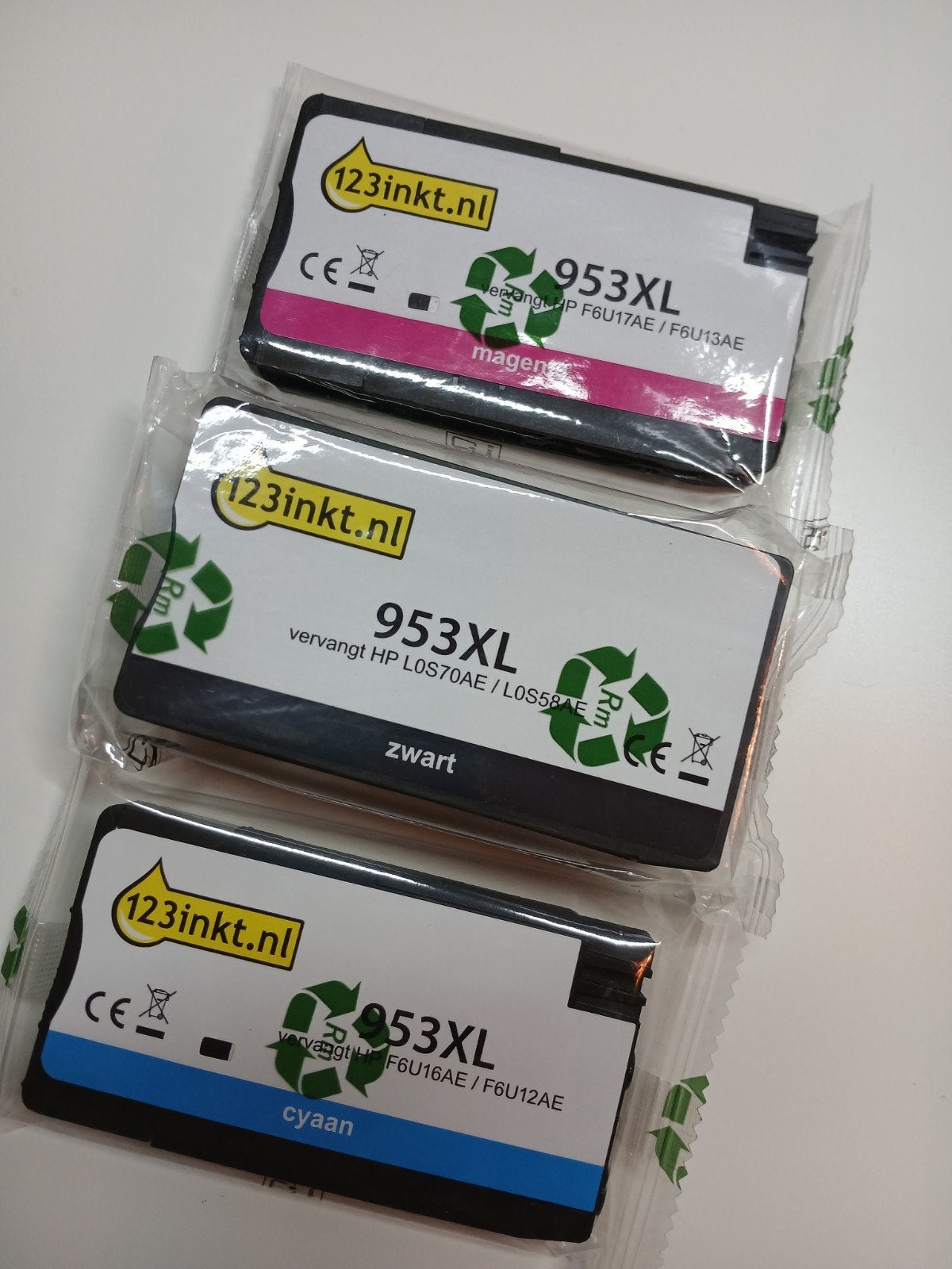 HP 953 inktpatronen 3 x nieuw, Ophalen of Verzenden, Nieuw, Cartridge, 123inkt.nl (compatibel met Brother)