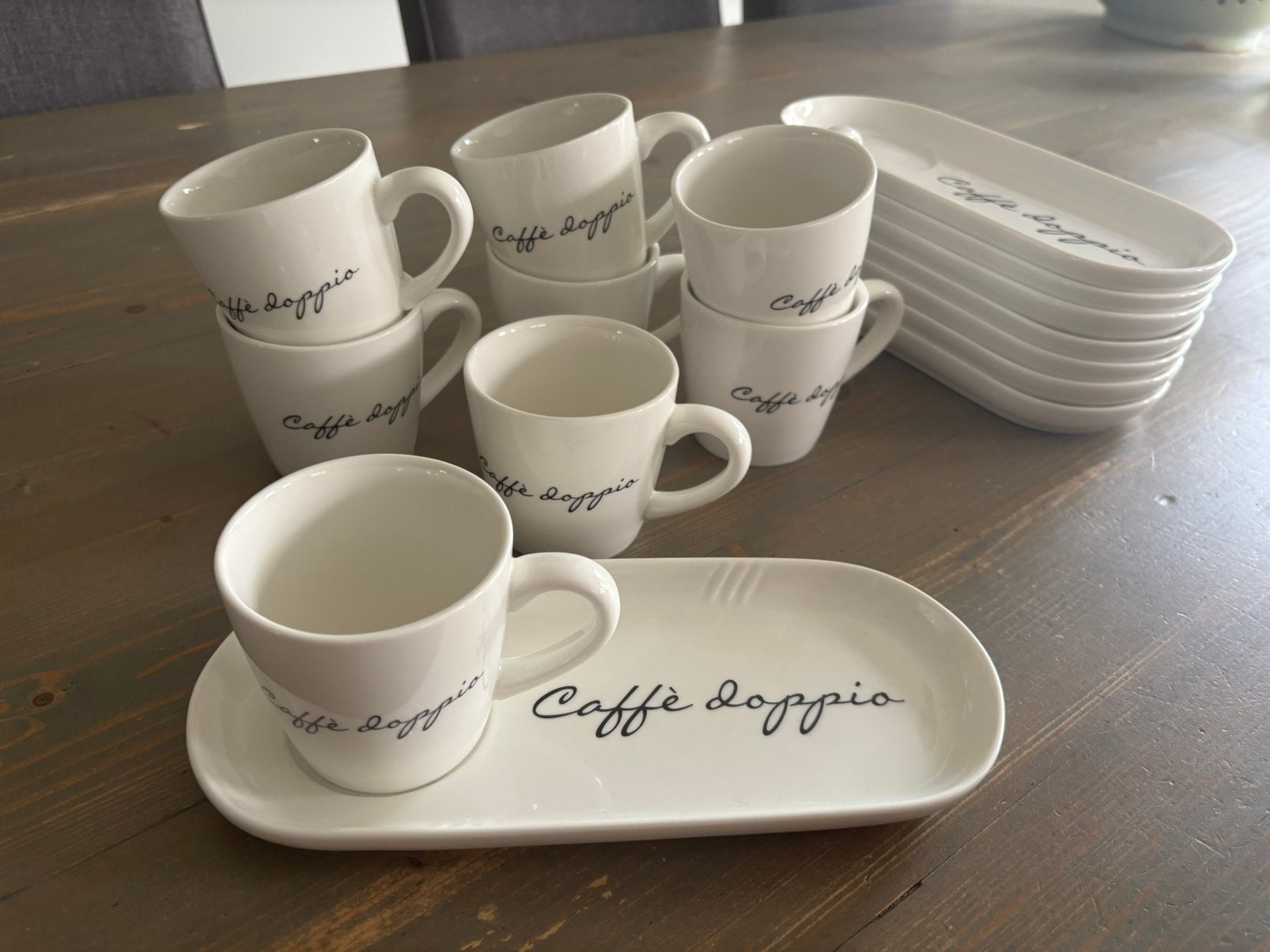 Riviera maison koffie kop en schotel kopjes, Ophalen, Zo goed als nieuw, Overige stijlen, Kop(pen) en/of Schotel(s)