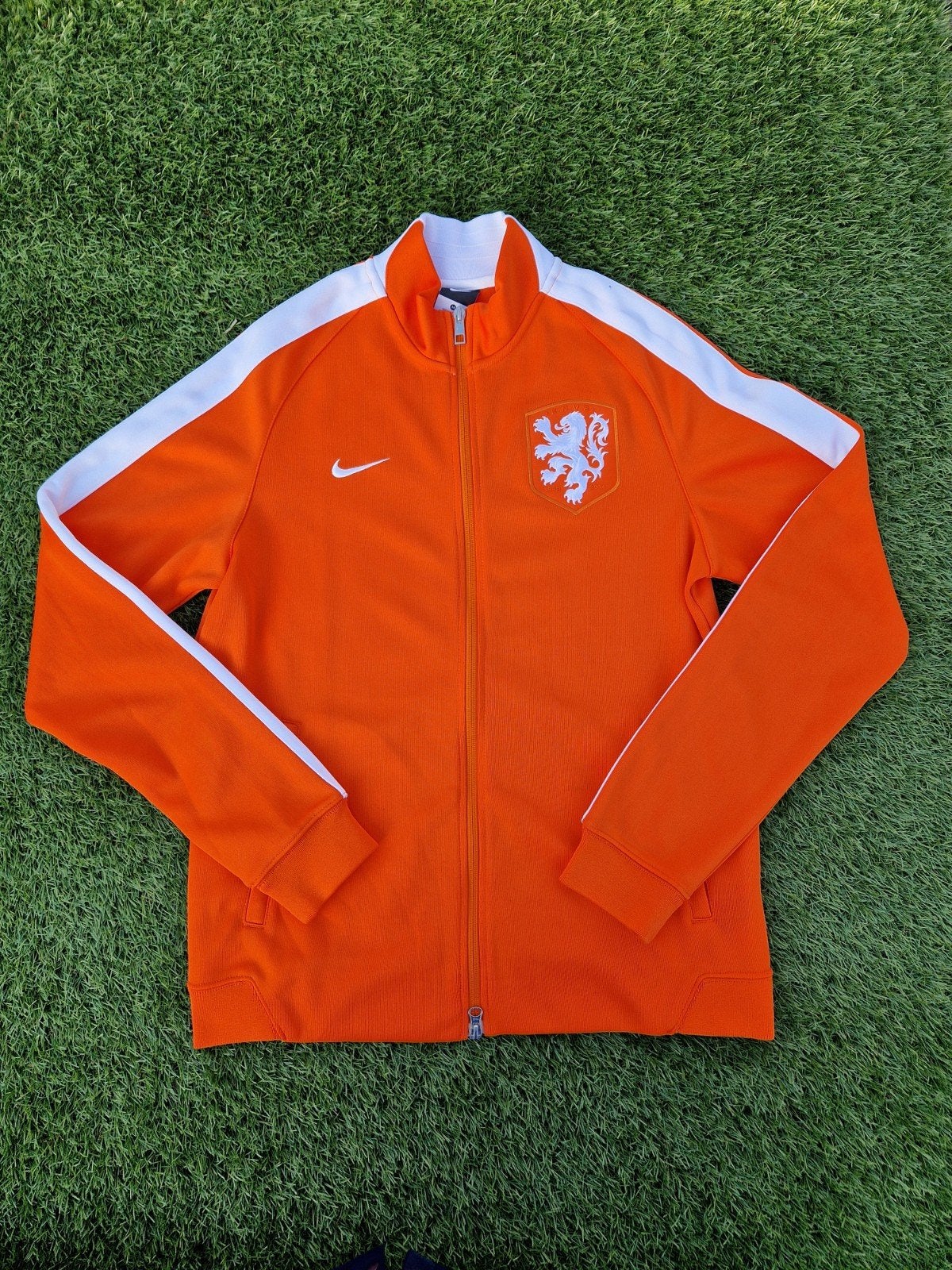 Nederlands elftal N98 Jack uit 2014 KNVB Oranje vest, Maat 52/54 (L), Nike, Oranje, Ophalen of Verzenden