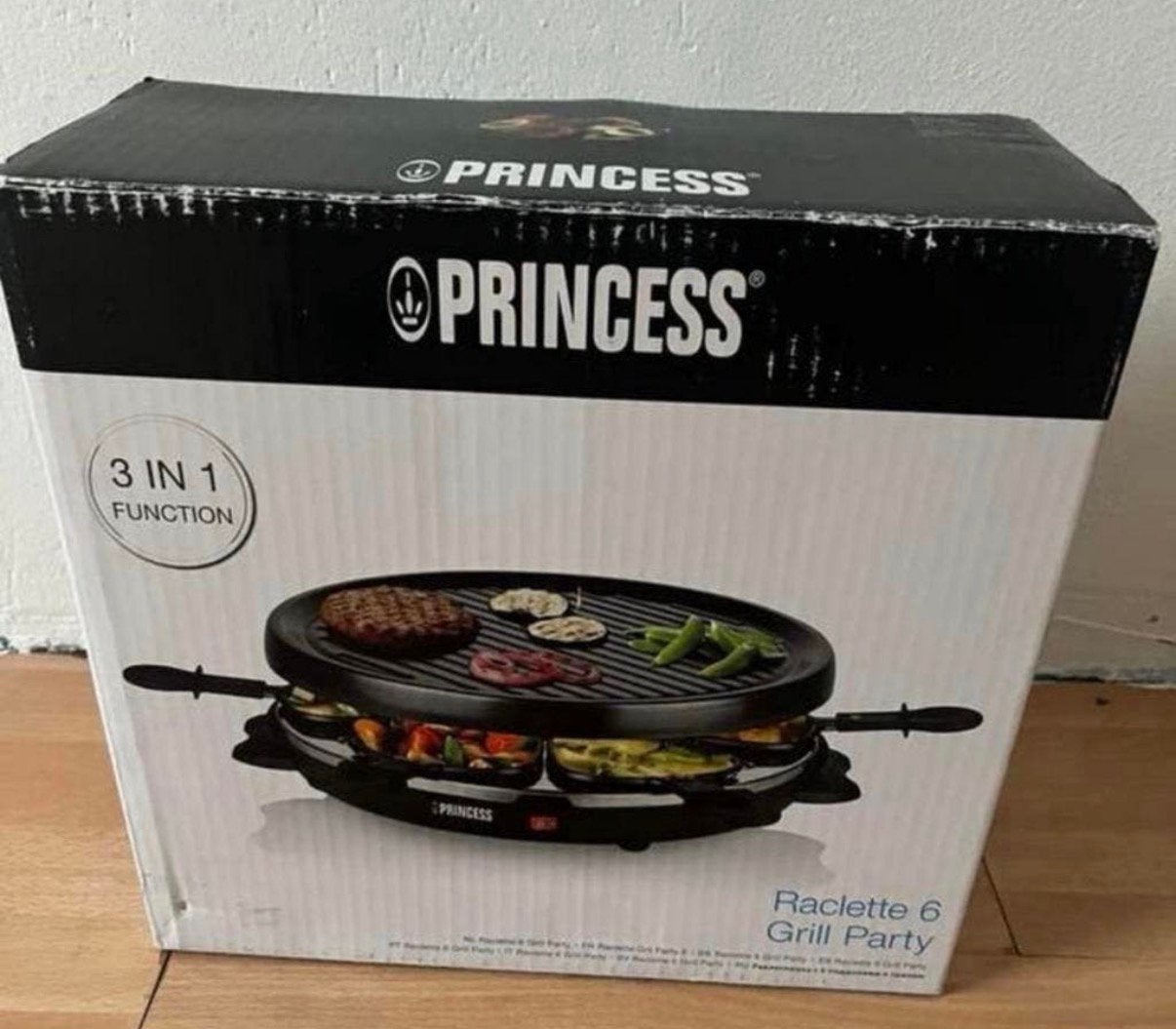 Princess Raclette 6 Grill Party 3 in 1 function gourmetstel, Ophalen of Verzenden, Zo goed als nieuw, 4 t/m 7 personen