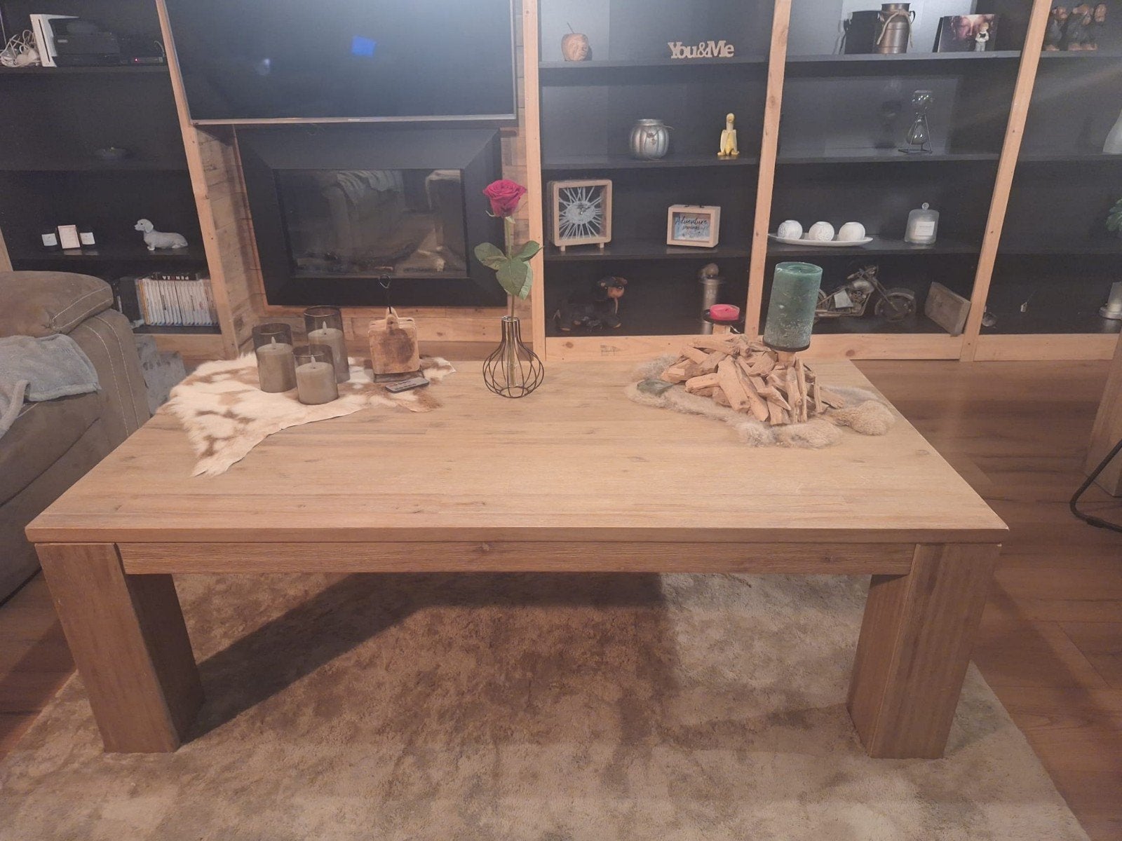 Acasia salontafel zgan, Ophalen, Eikenhout, 100 tot 150 cm, 50 tot 100 cm
