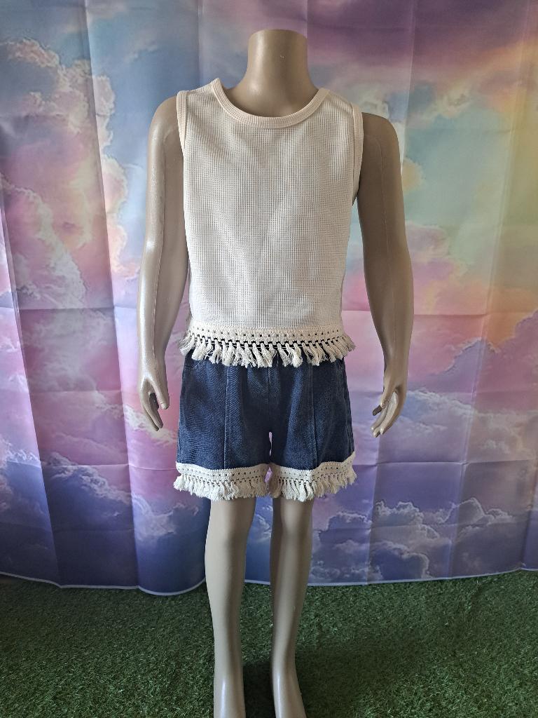 Meisjes zomer set top + korte broek 110/116 + 122/128, Kinderen en Baby's, Kinderkleding | Maat 122, Meisje, Nieuw, Ophalen of Verzenden