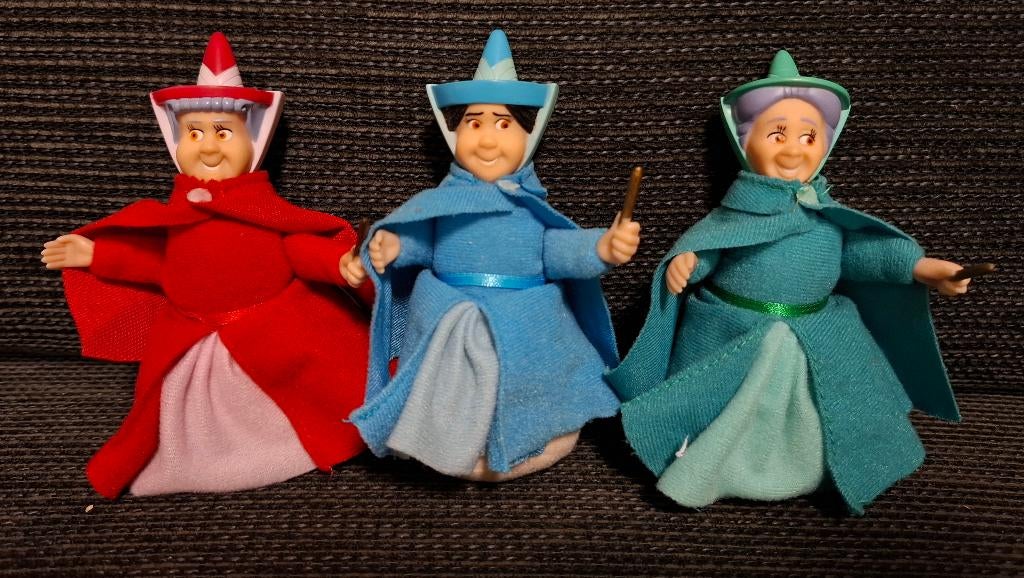 Disney doornroosje goede feeën, Ophalen of Verzenden, Overige figuren, Zo goed als nieuw, Overige typen